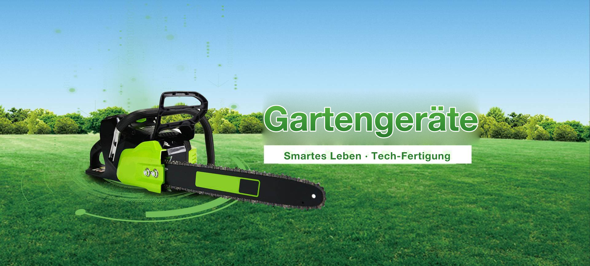Gartengerät-Steuerungen Key Visual der Gartengerät-Serie · Smartes Leben · Technologiegefertigt