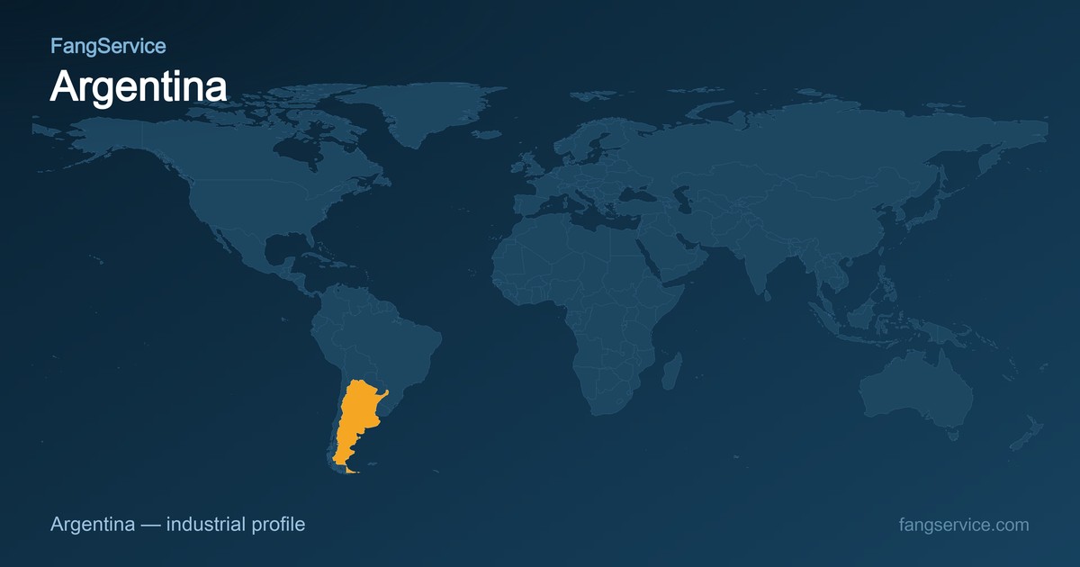 Argentina on the world map