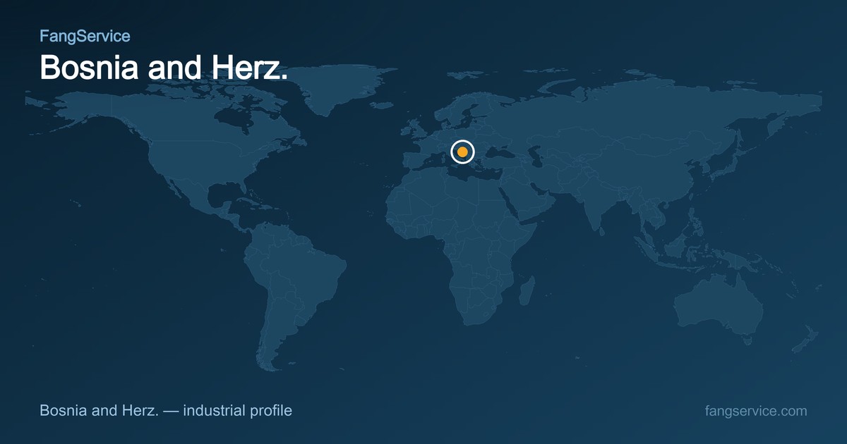 Bosnia and Herz. on the world map