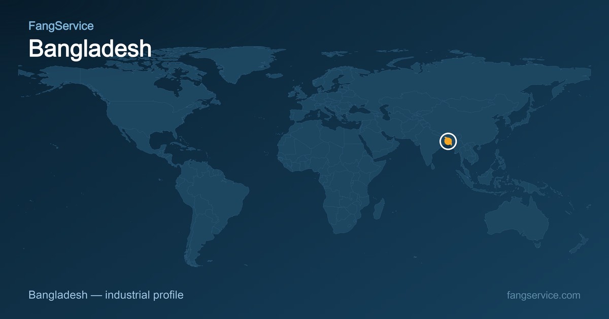 Bangladesh on the world map