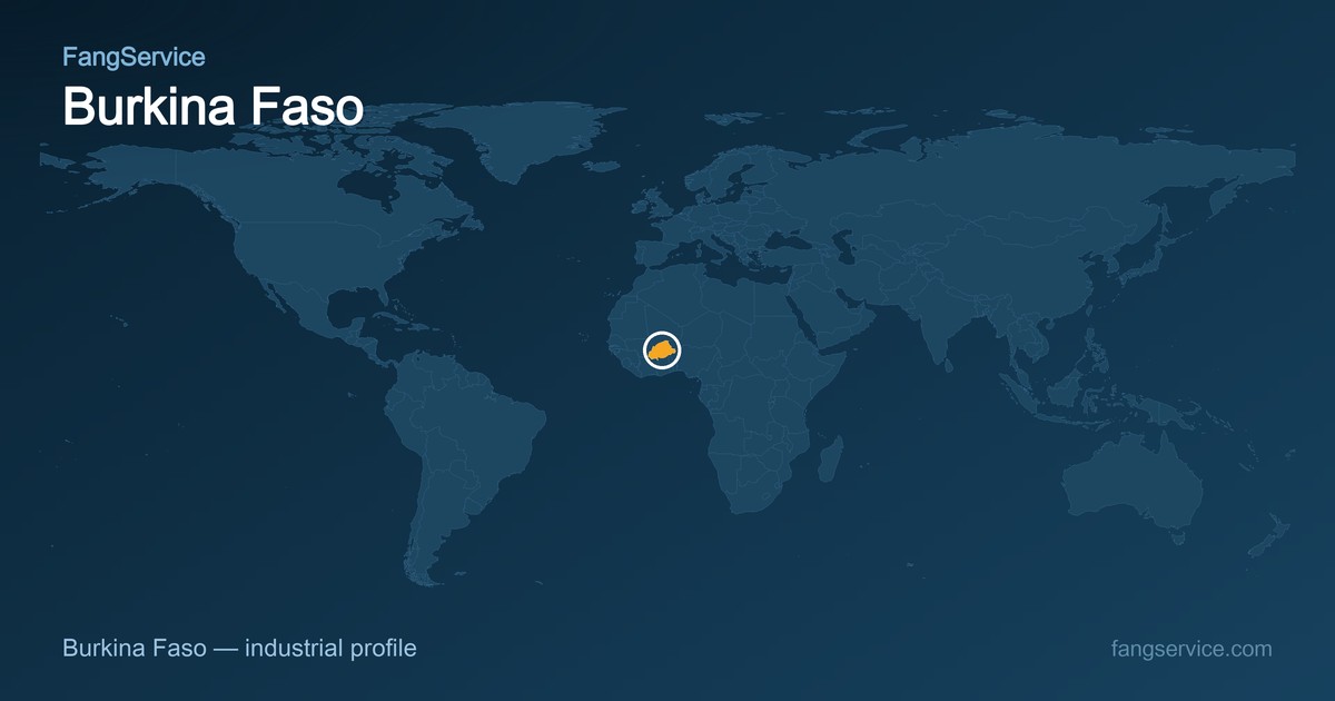 Burkina Faso on the world map