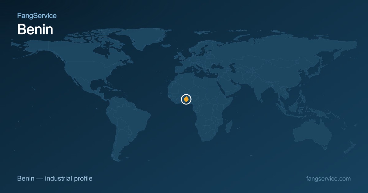 Benin on the world map
