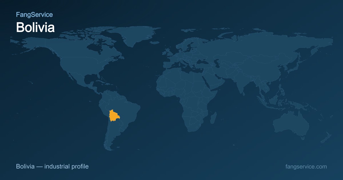 Bolivia on the world map