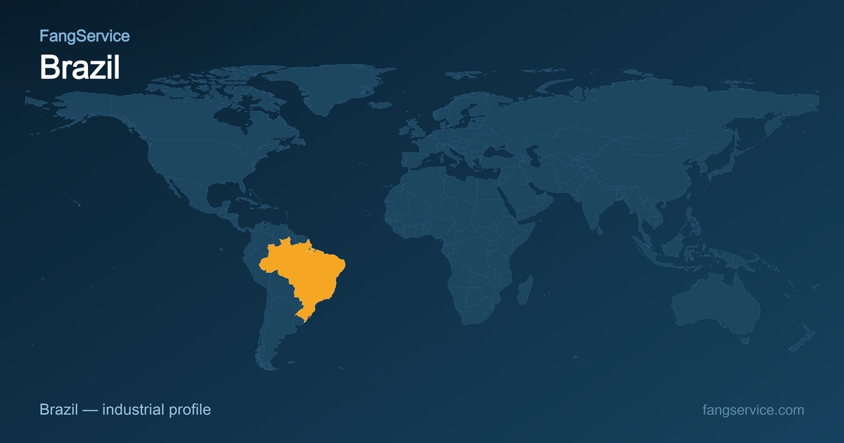 Brazil on the world map