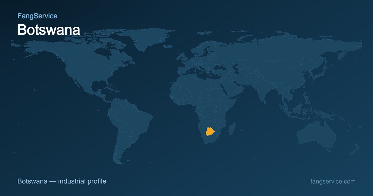 Botswana on the world map