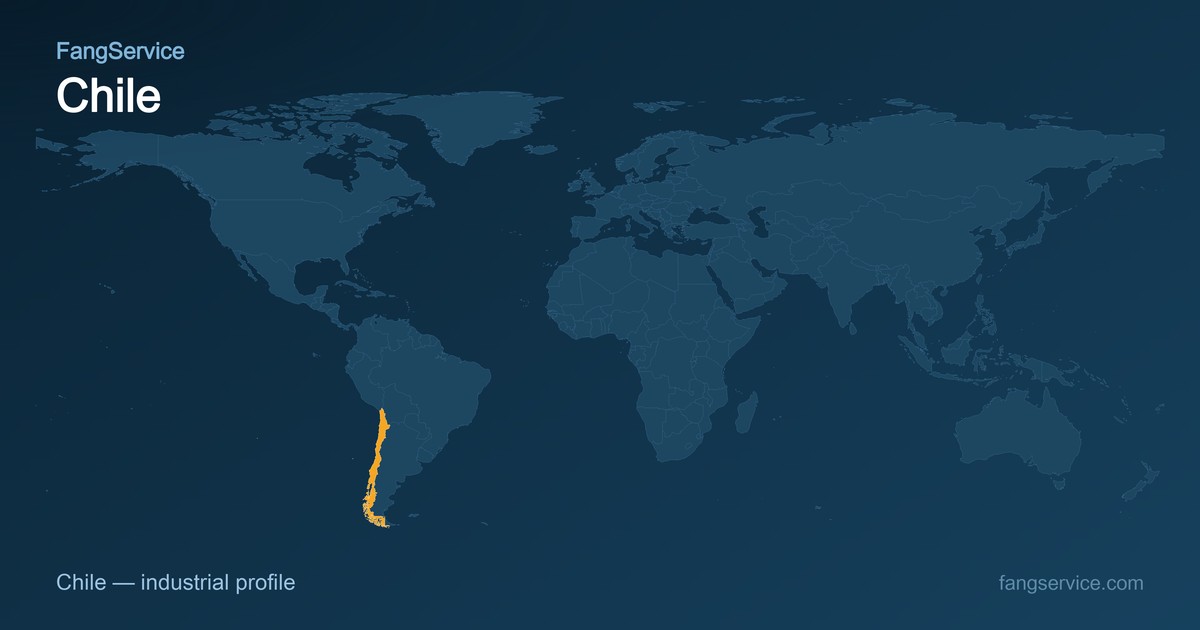 Chile on the world map