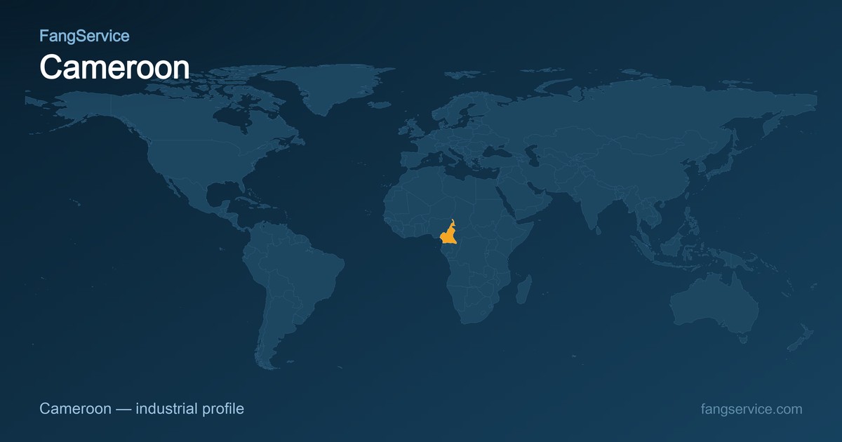 Cameroon on the world map