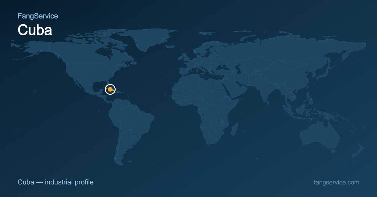 Cuba on the world map