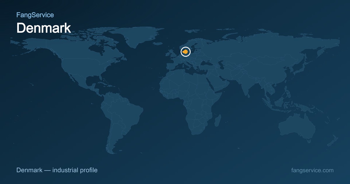 Denmark on the world map