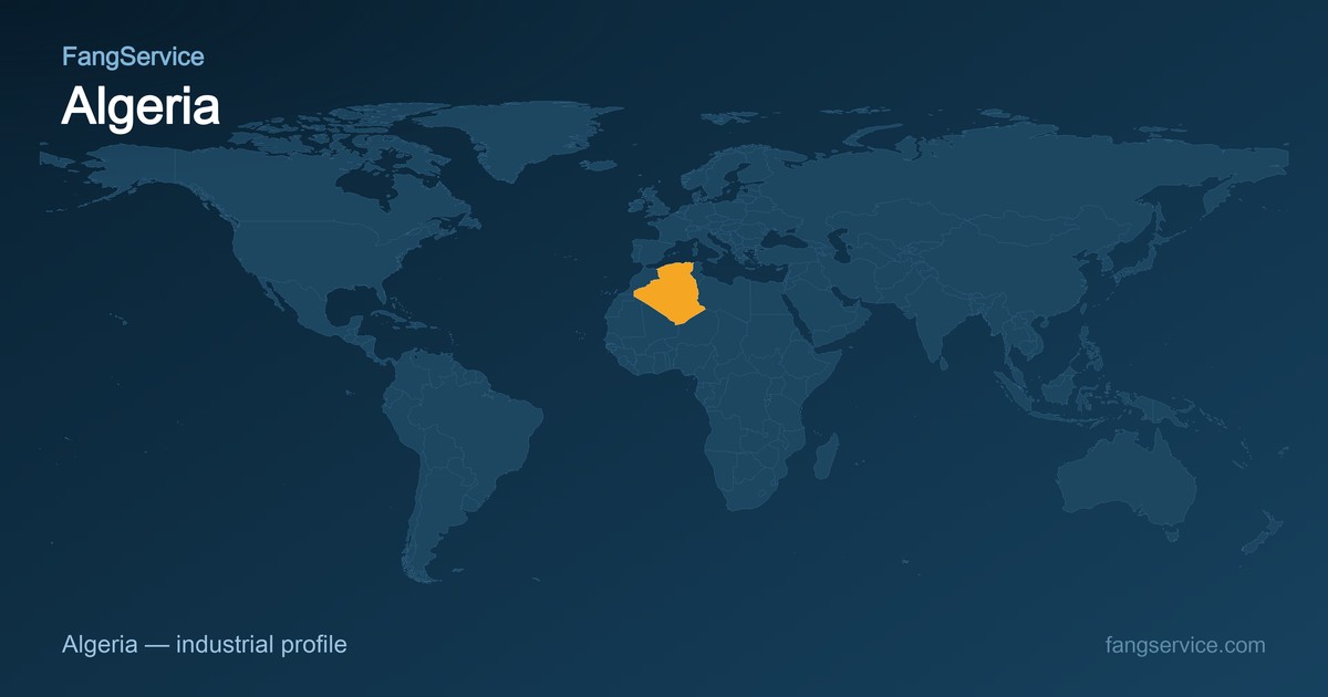 Algeria on the world map