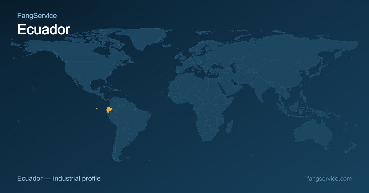Ecuador on the world map