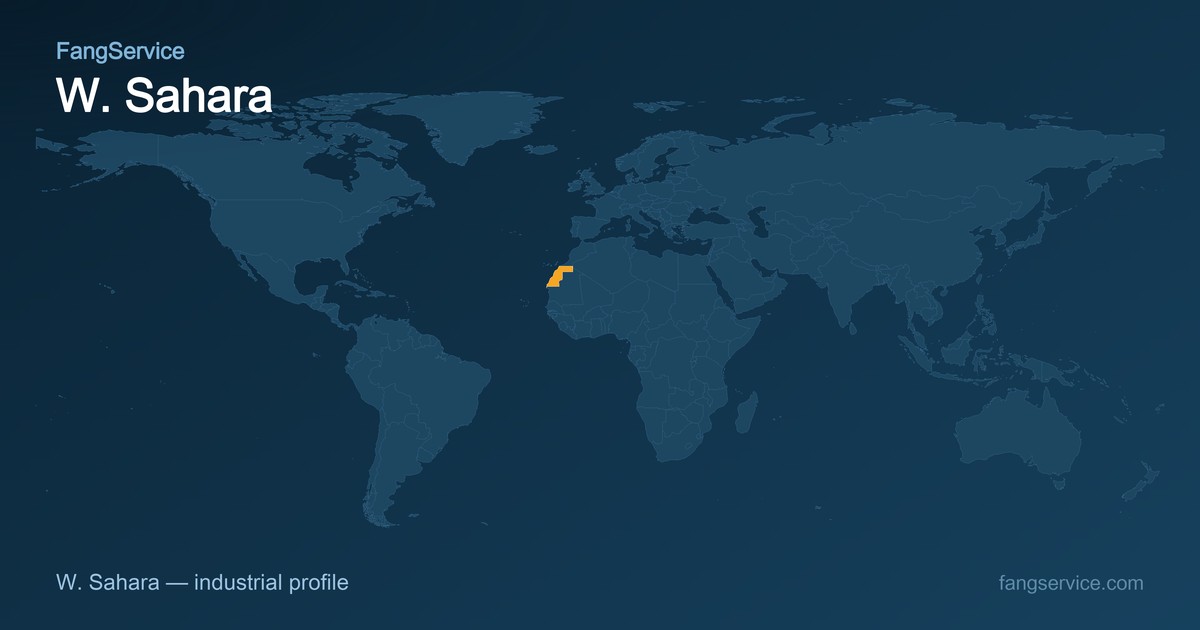W. Sahara on the world map