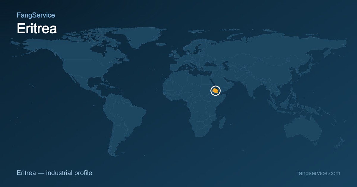 Eritrea on the world map