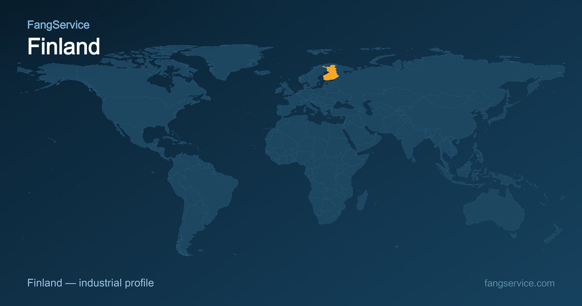 Finland on the world map