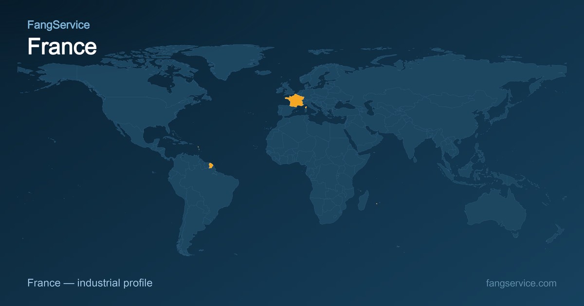 France on the world map