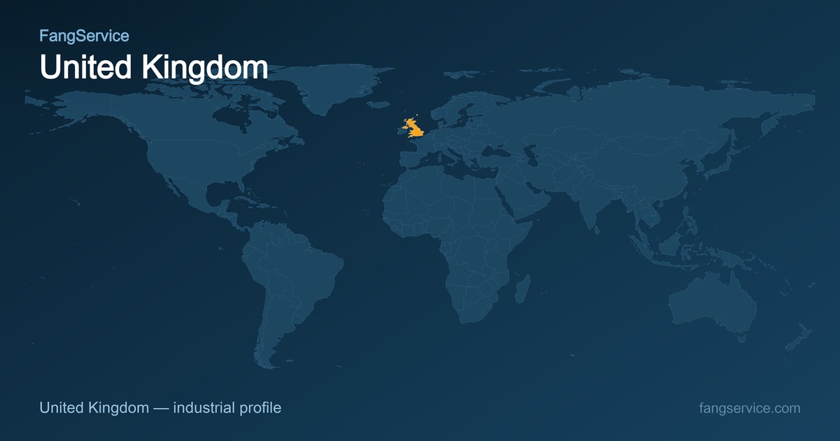 United Kingdom on the world map