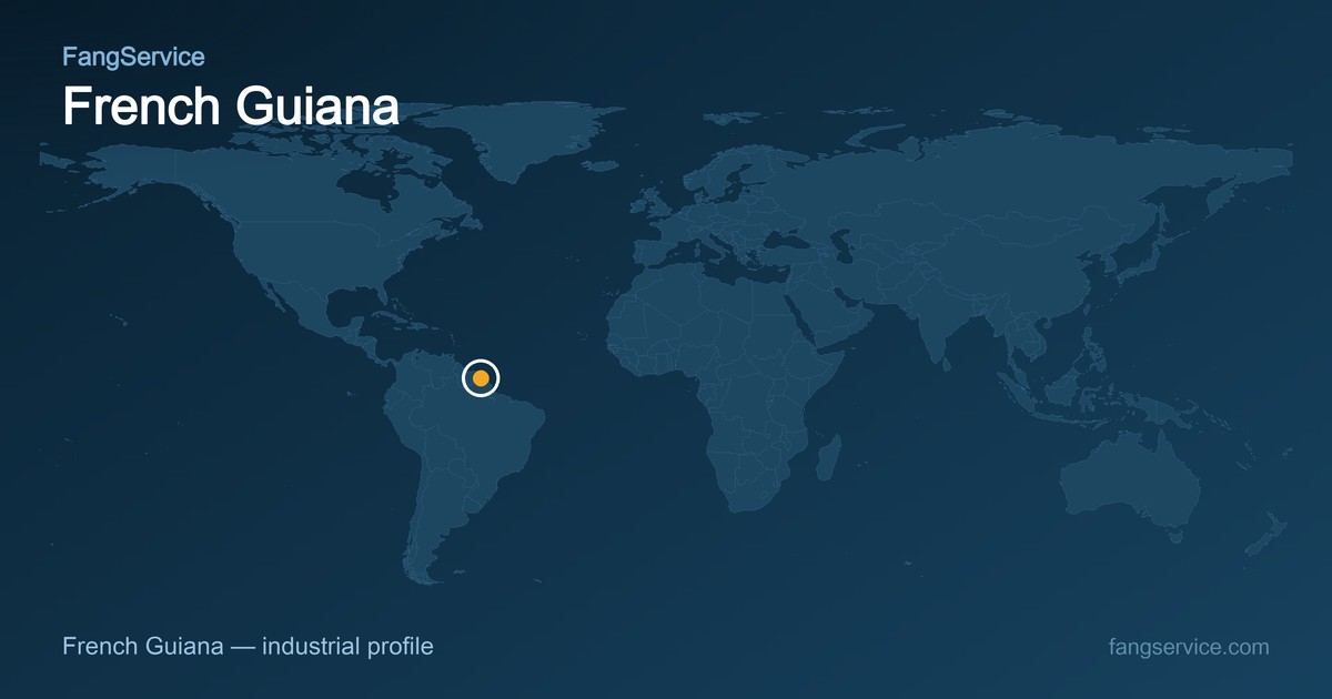 French Guiana on the world map