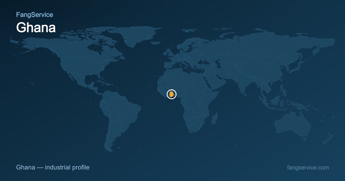 Ghana on the world map
