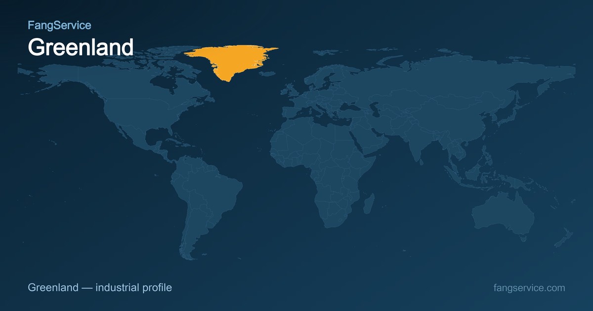 Greenland on the world map
