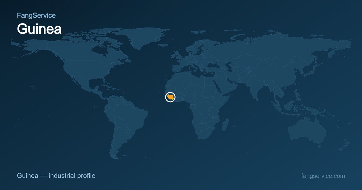 Guinea on the world map