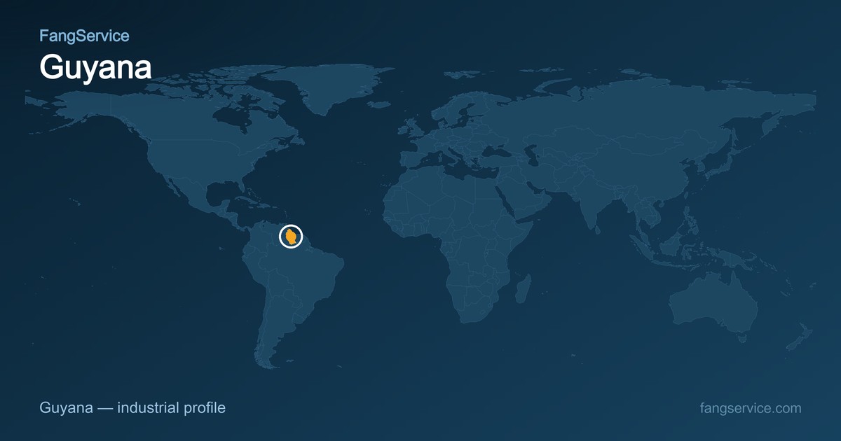 Guyana on the world map