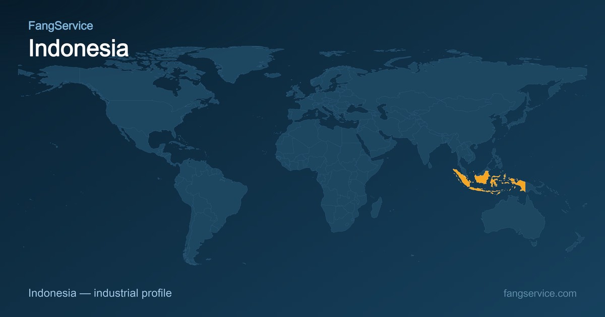 Indonesia on the world map