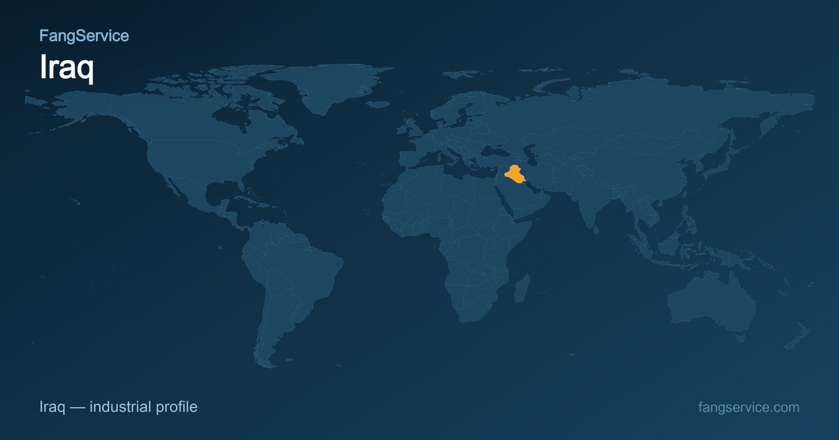 Iraq on the world map