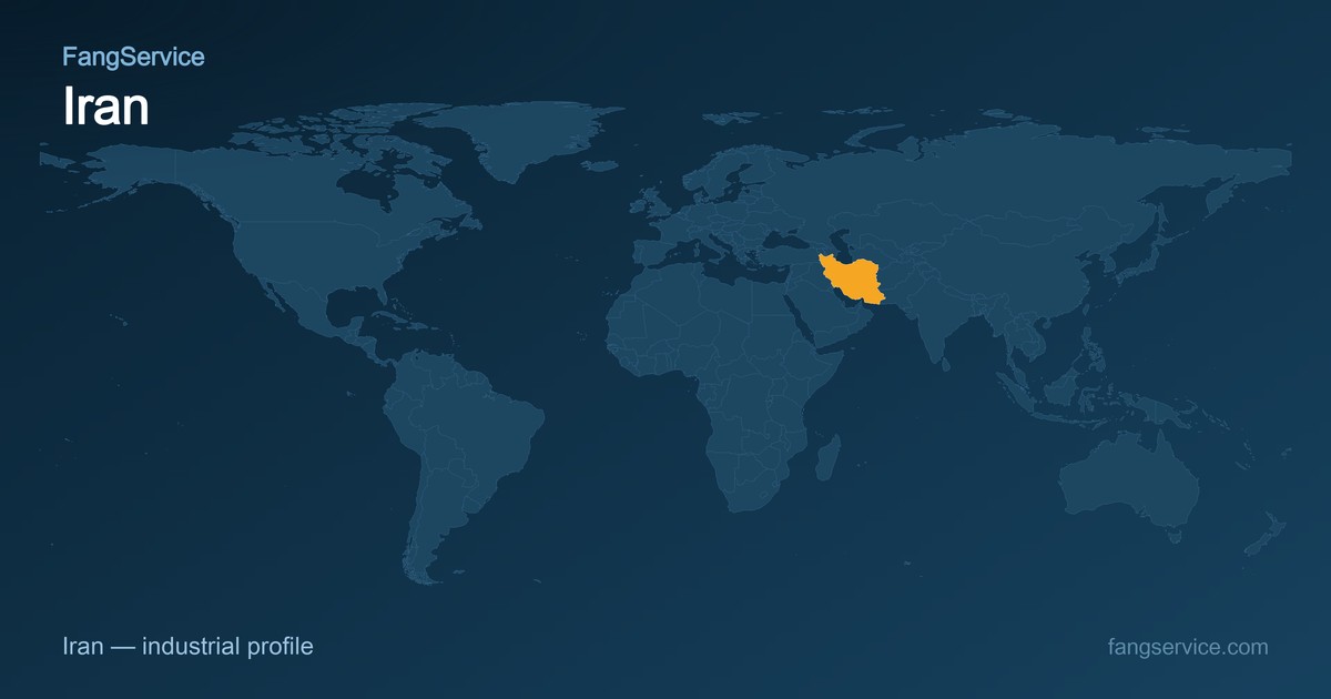 Iran on the world map