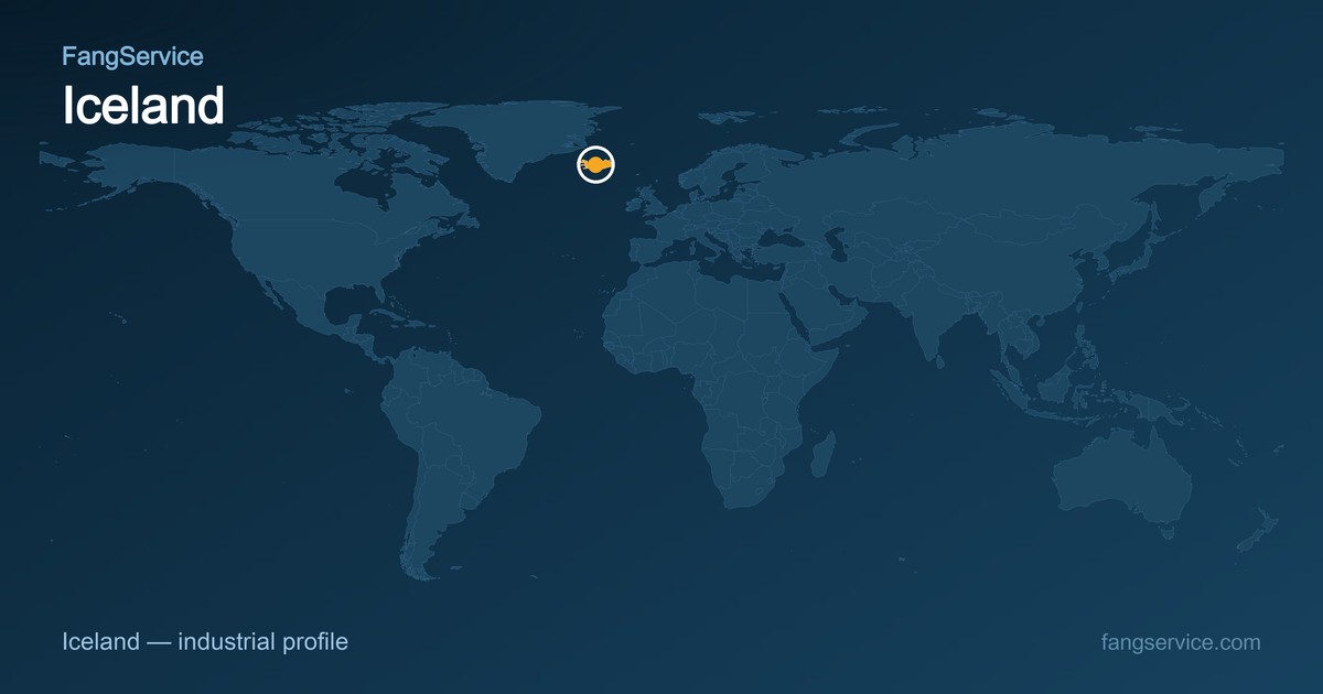 Iceland on the world map