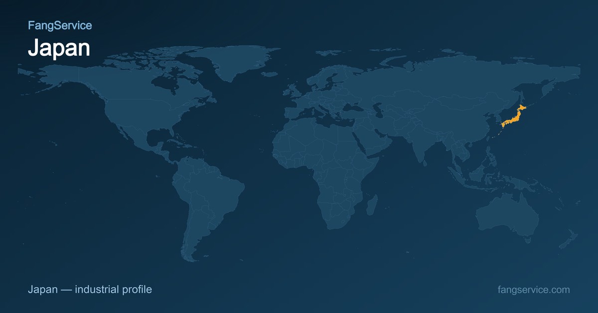 Japan on the world map