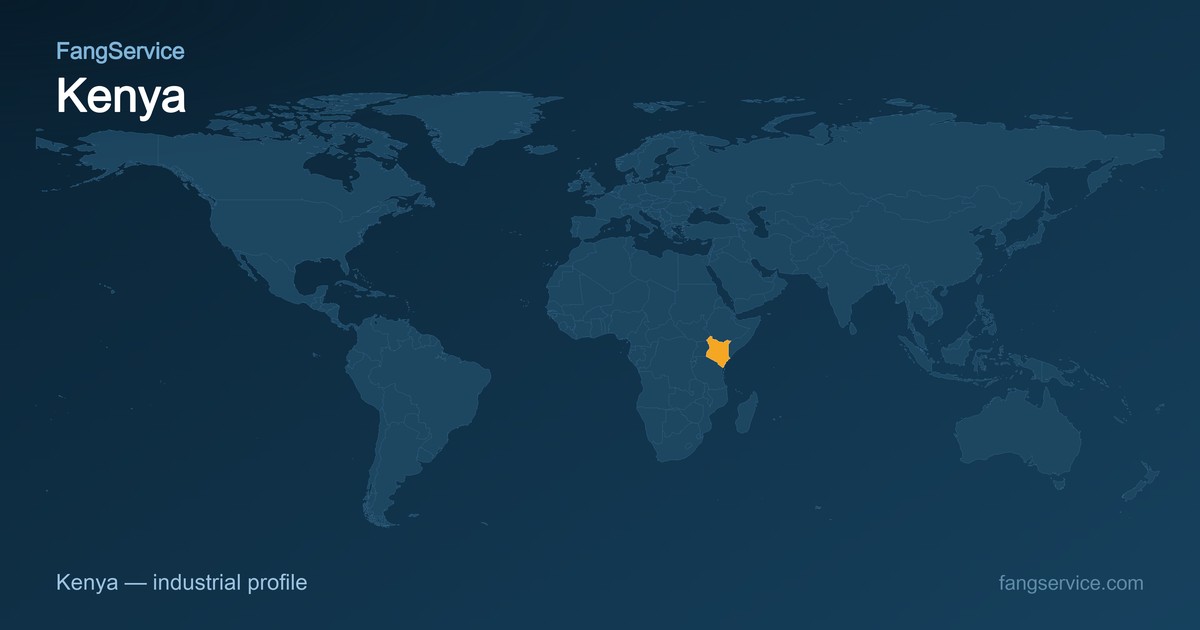 Kenya on the world map