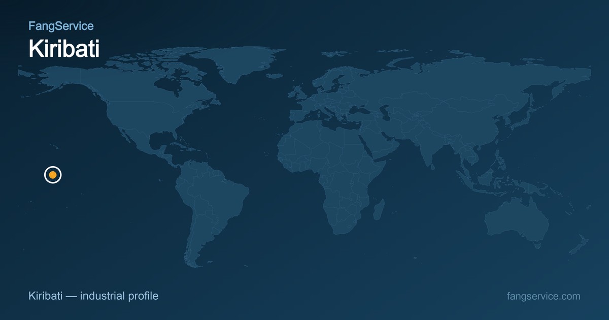 Kiribati on the world map