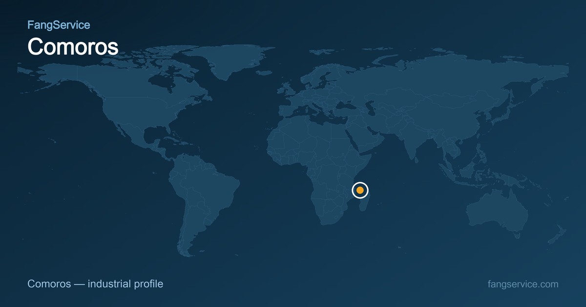 Comoros on the world map