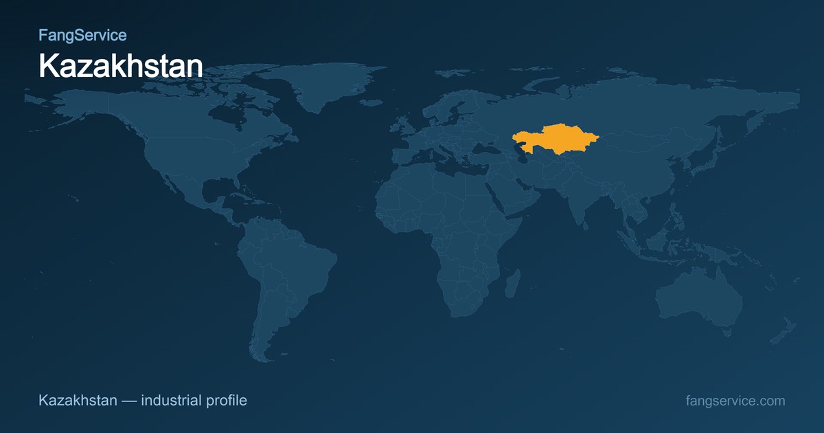 Kazakhstan on the world map