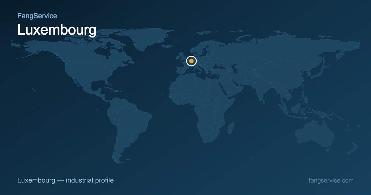 Luxembourg on the world map