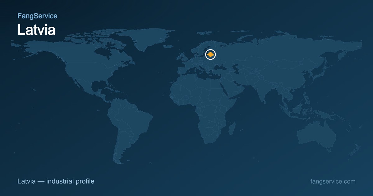 Latvia on the world map