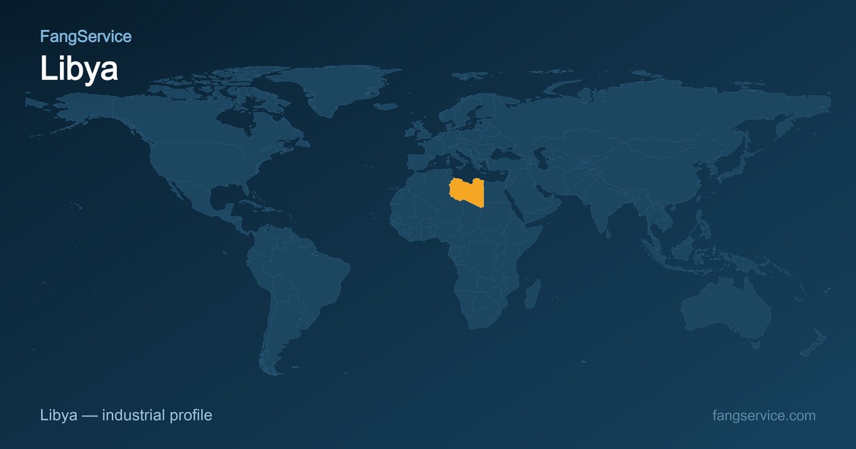 Libya on the world map