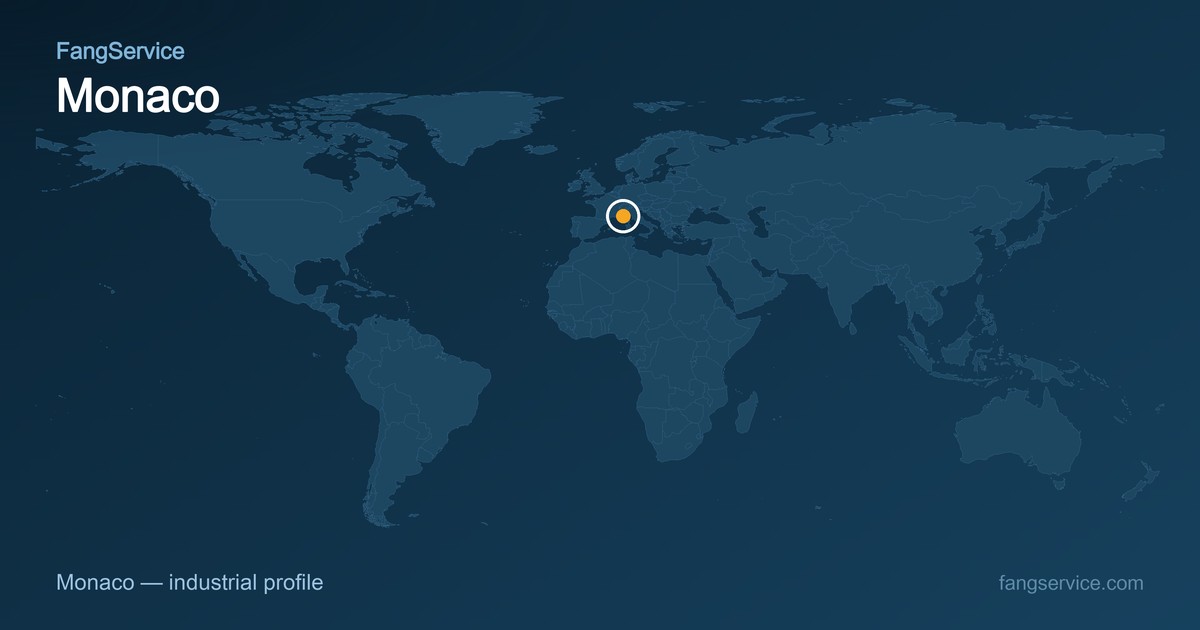 Monaco on the world map