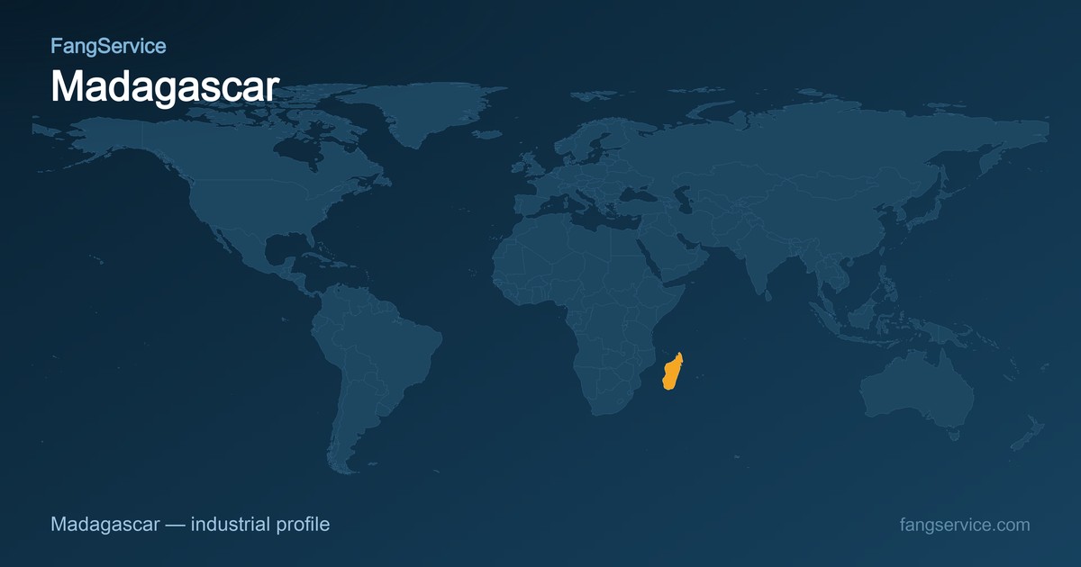 Madagascar on the world map