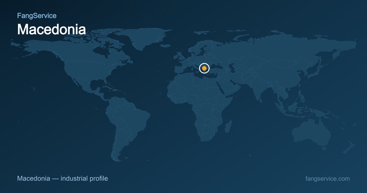 Macedonia on the world map