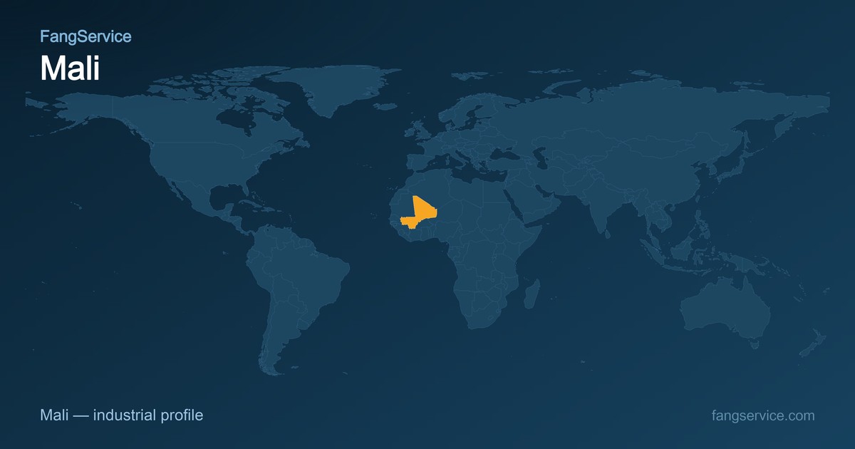 Mali on the world map