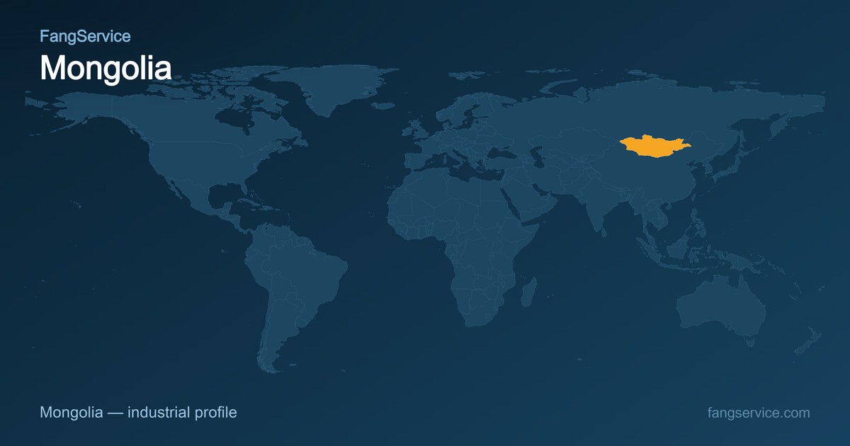 Mongolia on the world map