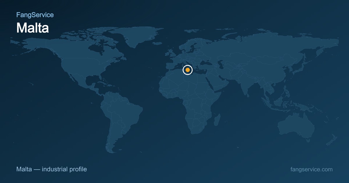 Malta on the world map