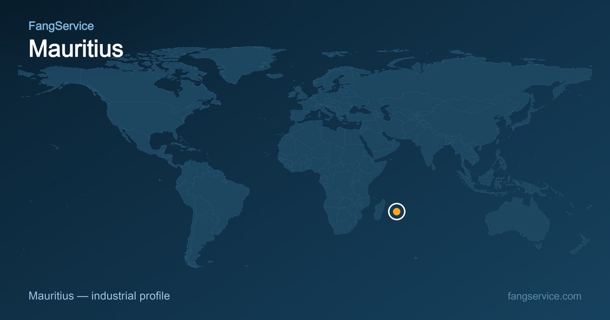 Mauritius on the world map
