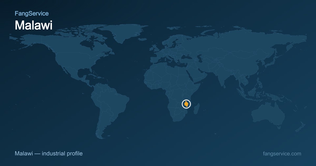 Malawi on the world map