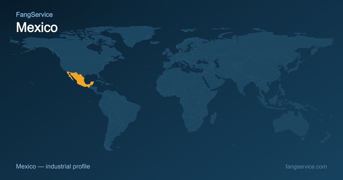 Mexico on the world map