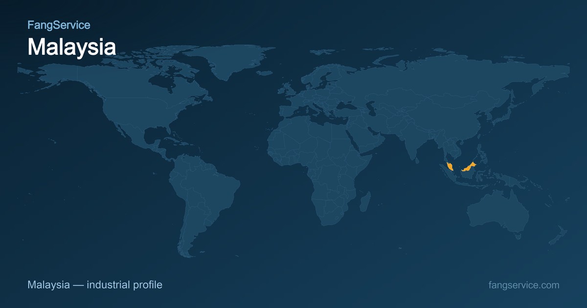 Malaysia on the world map