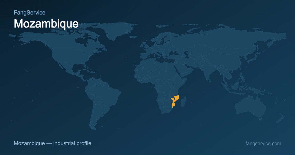 Mozambique on the world map