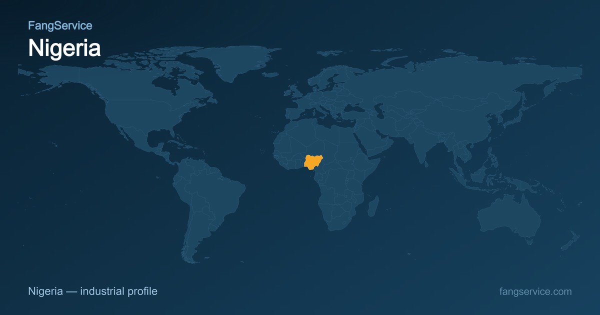 Nigeria on the world map