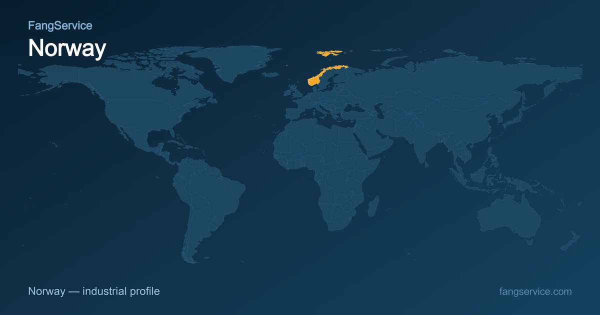 Norway on the world map